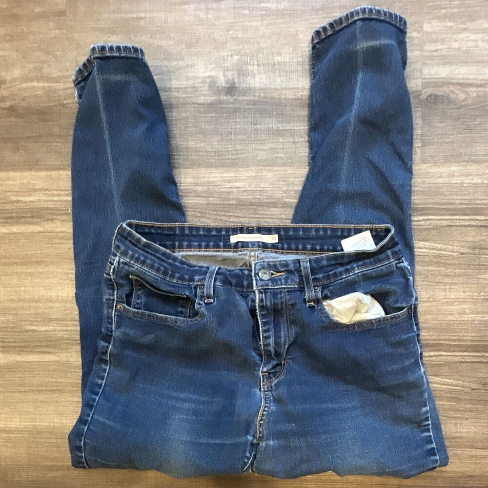 Levi's Womens 721 High Rise Skinny Jeans Blue Dark Wash Denim 5-Pocket W30 L28